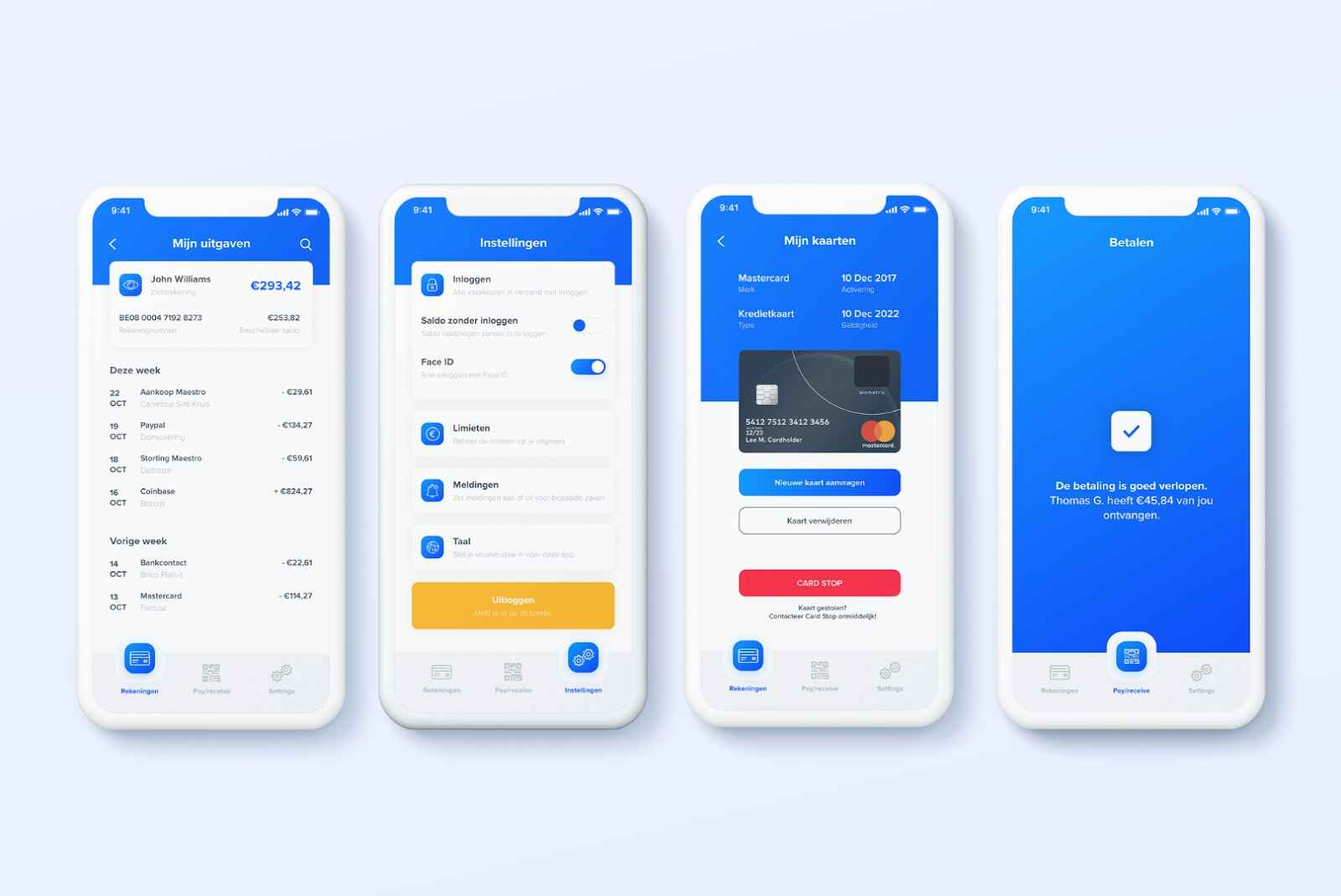 Number of screens in the mobile app
