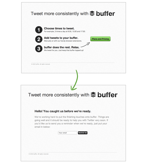 MVP Landing pages