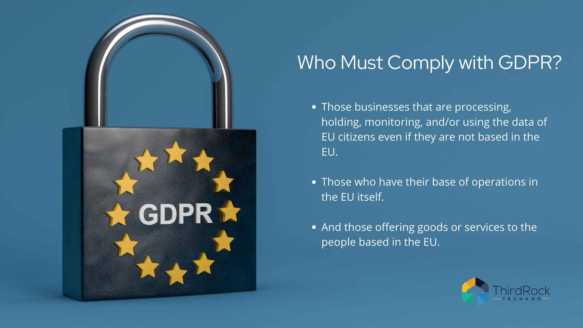 Who must comply with GDPR