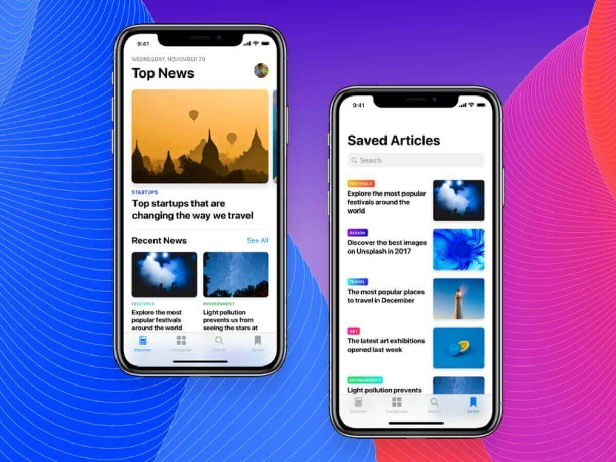 News app built using react native technology