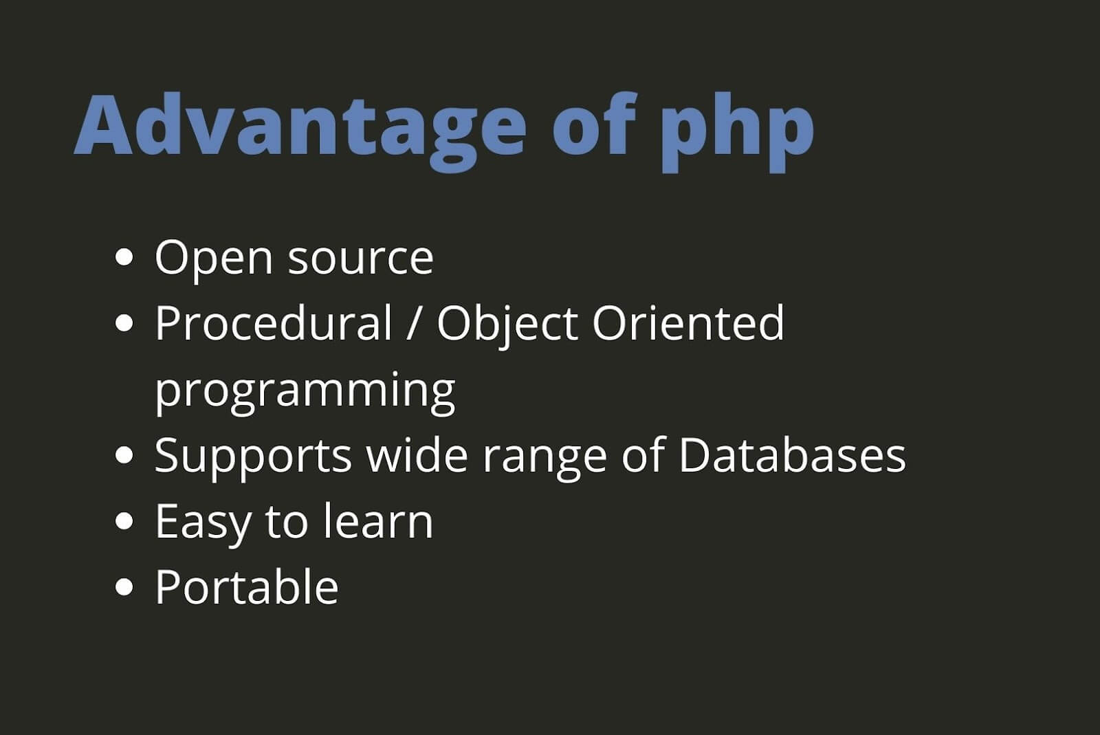 php in a web application