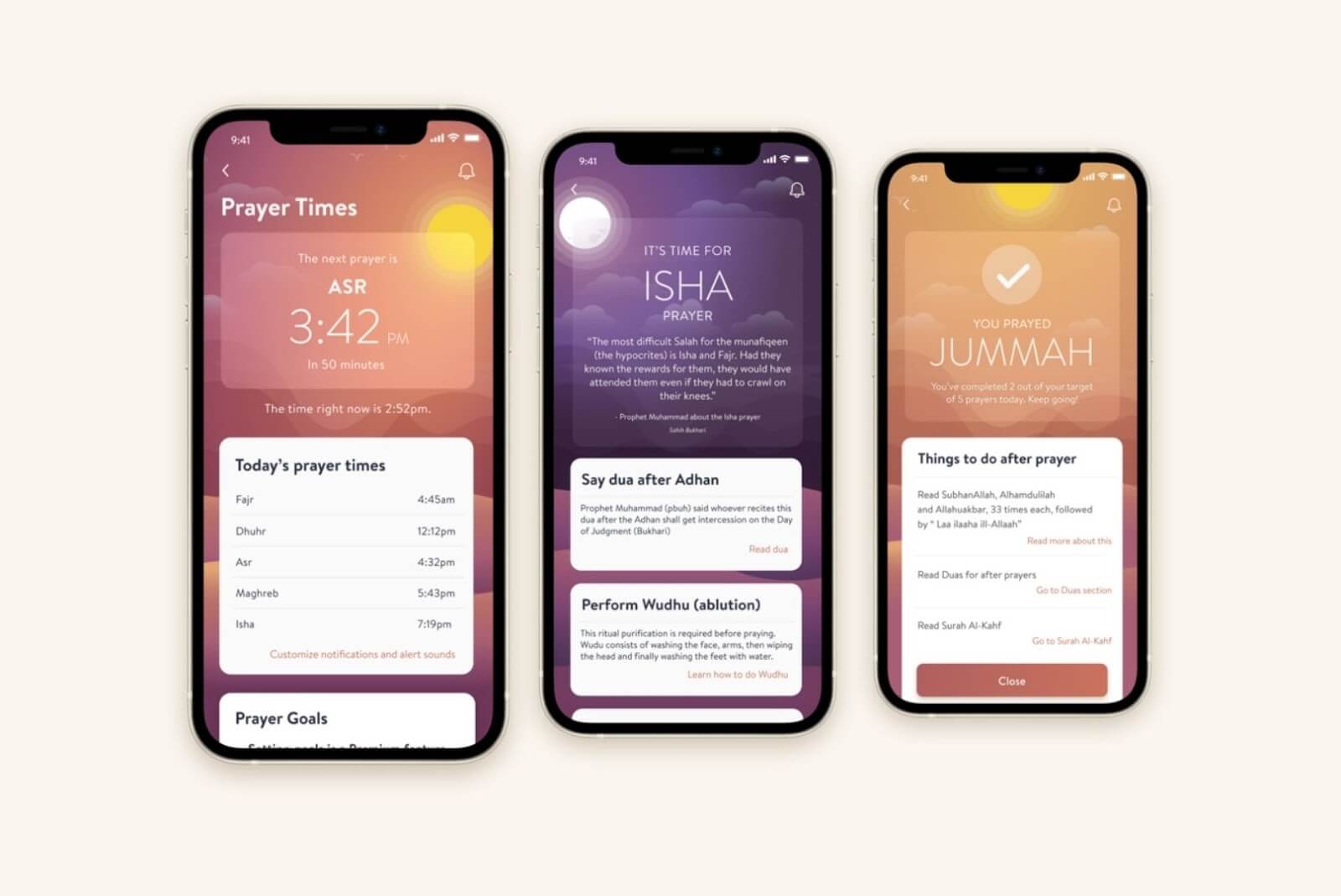 Daily muslim app prayer times