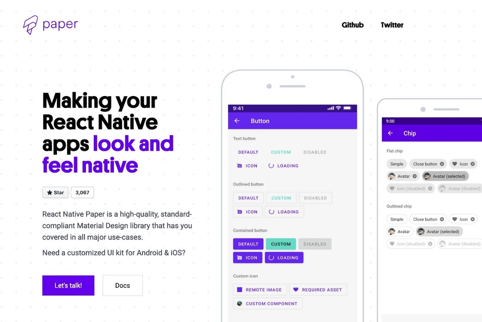 React Native Paper React Native UI Libraries