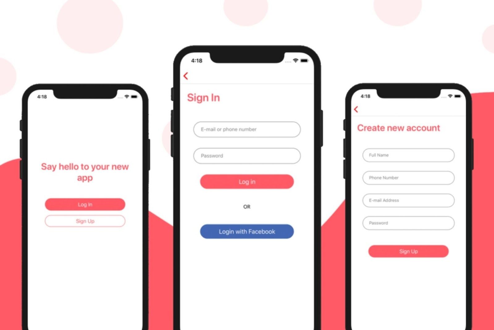 react native app user interface