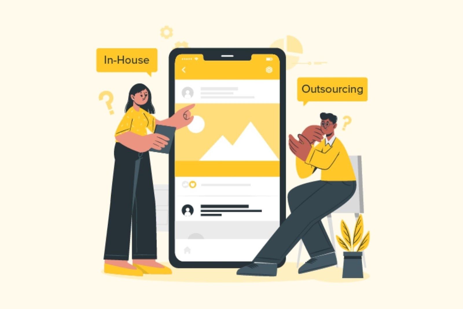 in-house and outsourcing app development