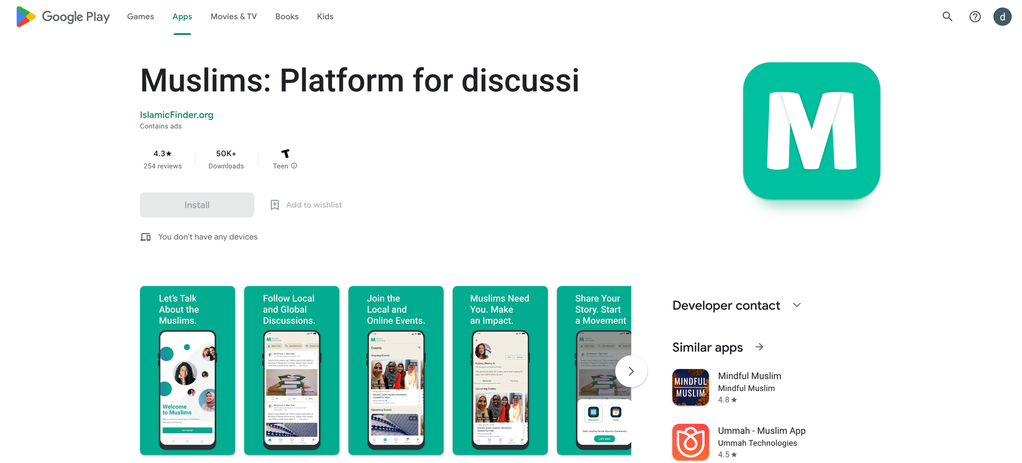 Muslims app for heritage and culture