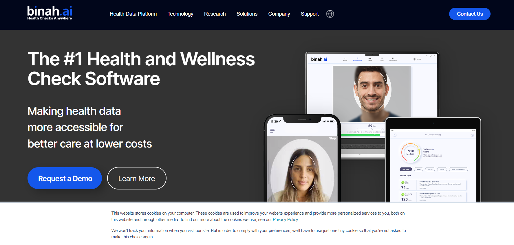 Binah.ai AI app for healthcare