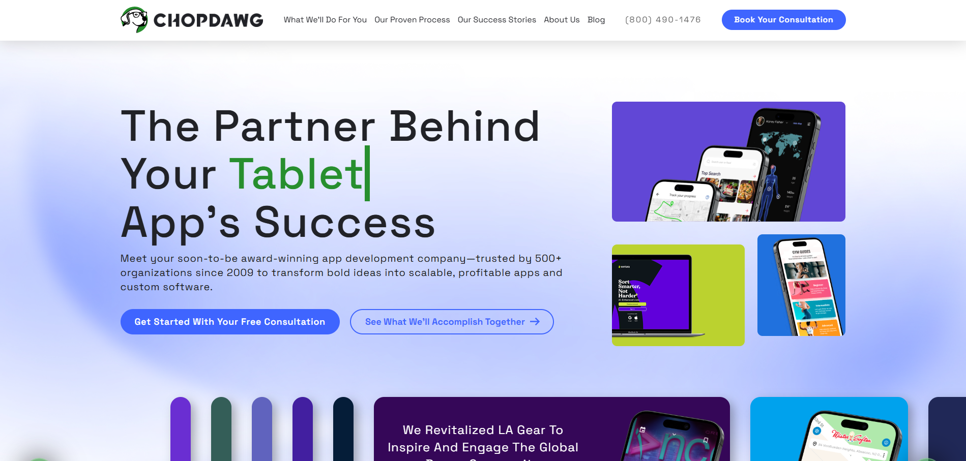 Chop Dawg logo - Enterprise education app development company