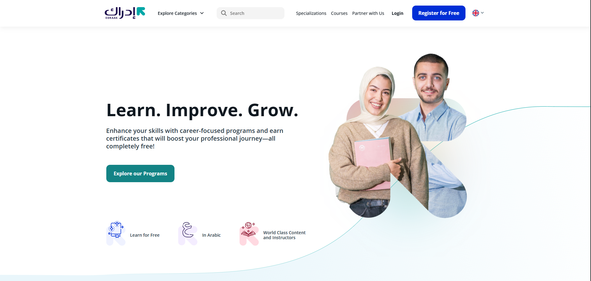 Arabic MOOCs for higher education and professional learning.